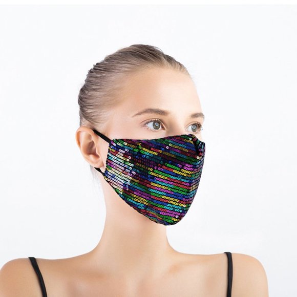 Accessories - One Piece Cotton Face Masks with Elastic Ear Loops